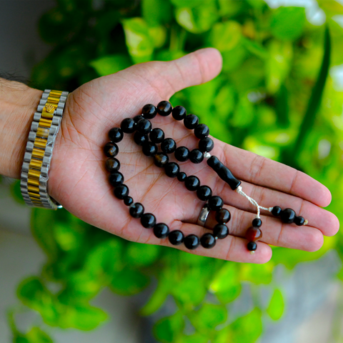 Black AQEEQ TASBEEH کالا عقیق تسبیح