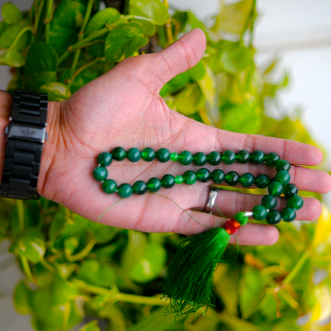 GREEN AQEEQ TASBEEH سبز عقیق تسبیح